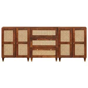 Sestava komody 3 pcs Hnědá 180 x 33 x 75 cm - obrázek 5