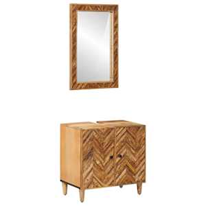vidaXL Vannitoa kapikomplekt 2 tk 62 x 33 x 58 cm Tugev mango puu