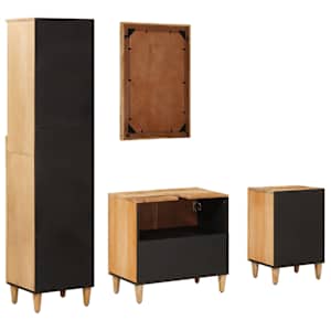 Sada koupelnových skříněk Nástěnný 4 pcs Masivní mangové dřevo - obrázek 8