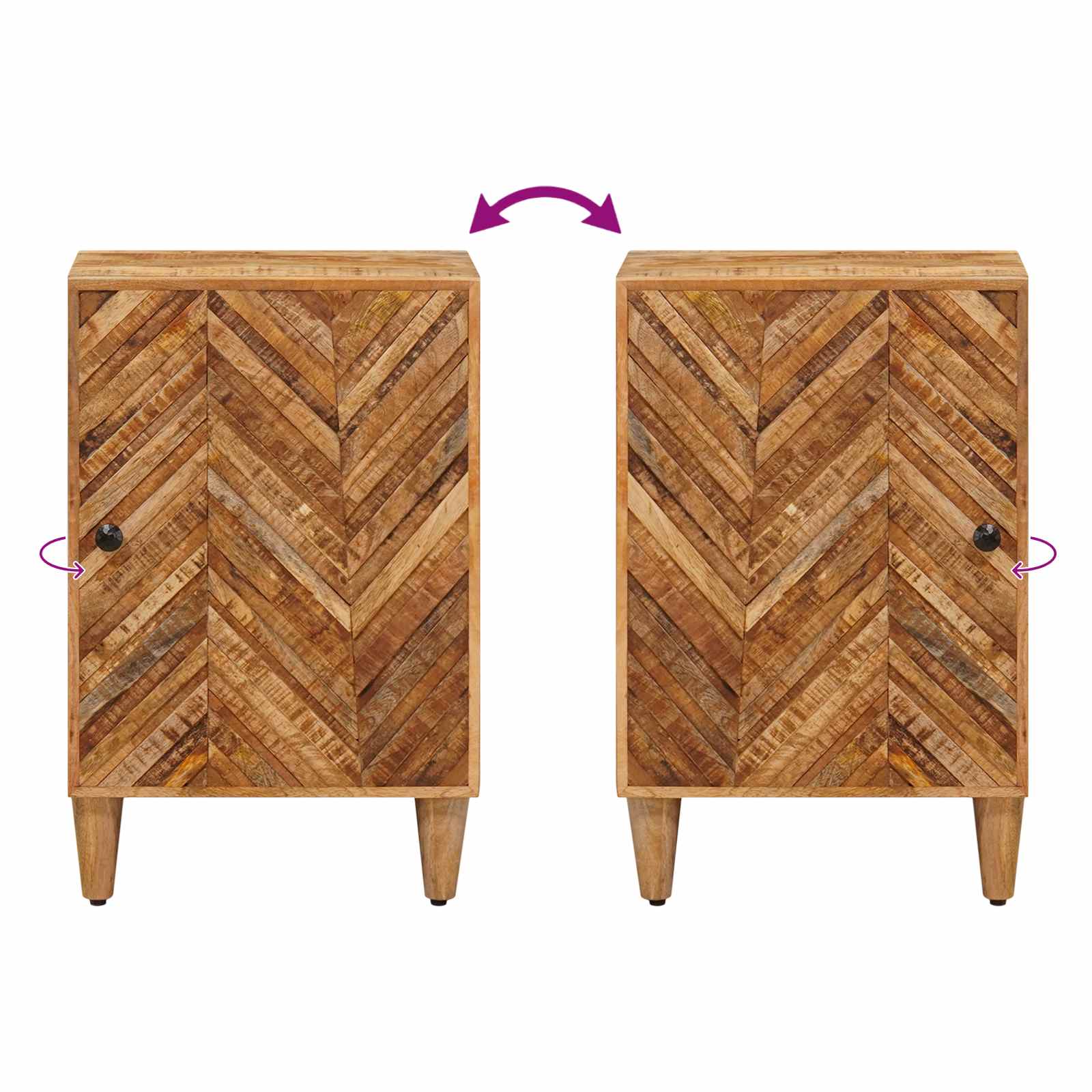 Badkamerkastenset met lade met opslag 4 pcs Massief Mango Hout image 15