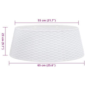Kryt na stojan vánočního stromku bílý Ø 65 x 23 cm plast - obrázek 9