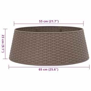 Kryt na stojan vánočního stromku hnědý Ø 65 x 23 cm plast - obrázek 9