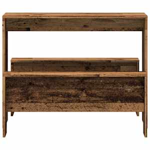3dílná sada jídelního stolu a lavic old wood kompozitní dřevo - obrázek 4