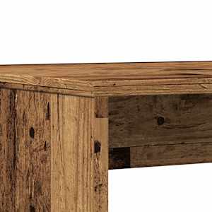 3dílná sada jídelního stolu a lavic old wood kompozitní dřevo - obrázek 8