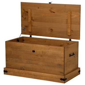 Úložná komoda HALDEN 91x48x47 cm Borovicový masiv - obrázek 6