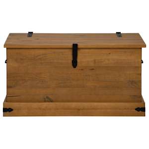 vidaXL Coffre de rangement HALDEN 91x48x47 cm bois massif pin