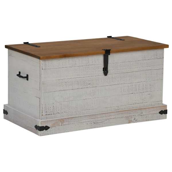 vidaXL Hoiukast HALDEN Valge 91x48x47 cm T&auml;ispuidust m&auml;nd
