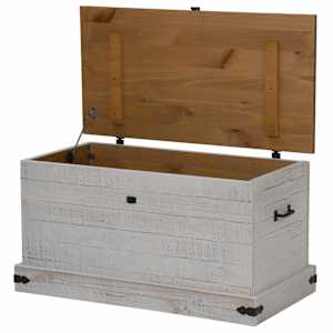 Úložná komoda HALDEN Bílý 91x48x47 cm Borovicový masiv - obrázek 6