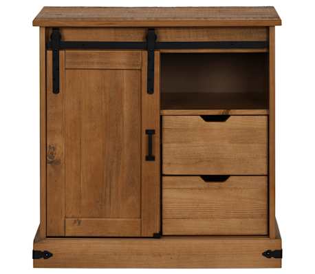 vidaXL Komoda HALDEN s kliznim vratima 80x40x80 cm puno drvo