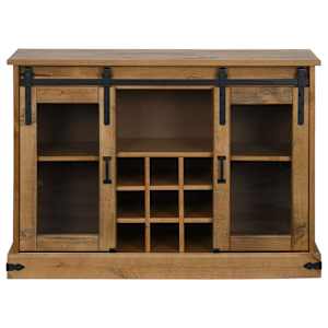 vidaXL senkki HALDEN 2 liukuovea 112x40x80 cm massiivipuuta