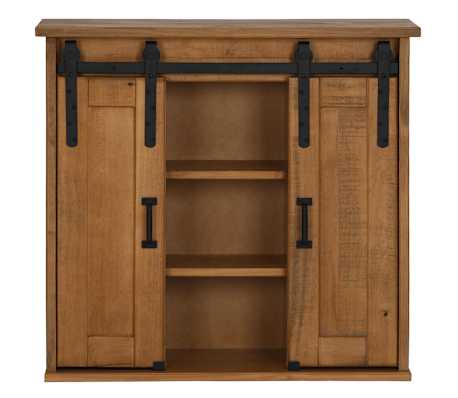 vidaXL Hanging Cabinet HALDEN 2 Sliding Doors 75x22.5x70 cm Pine