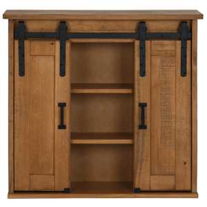 vidaXL Hanging Cabinet HALDEN 2 Sliding Doors 75x22.5x70 cm Pine