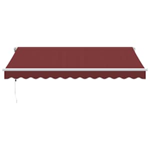 Automatická zatahovací markýza burgundská 350 x 250 cm - obrázek 3