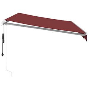 Automatická zatahovací markýza burgundská 350 x 250 cm - obrázek 4