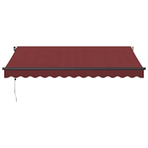Automatická zatahovací markýza s LED burgundská 350 x 250 cm - obrázek 4