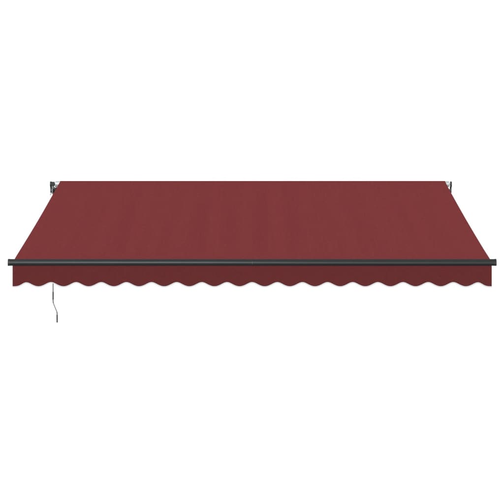 vidaXL Luifel automatisch uittrekbaar 450x300 cm bordeauxrood afbeelding