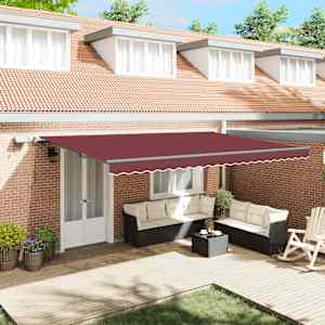 Ročno zložljiva tenda z LED bordo 500x300 cm