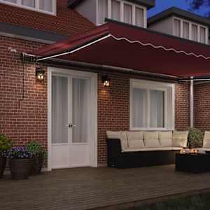 Automatická zatahovací markýza s LED burgundská 500 x 300 cm - obrázek 3