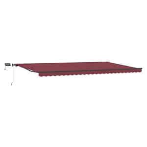 Ručně zatahovací markýza s LED světly burgundská 600 x 300 cm - obrázek 2