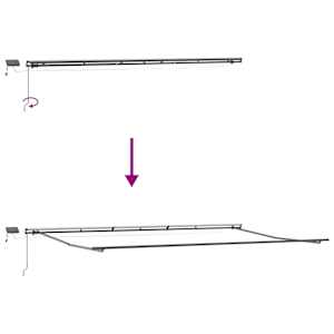 Ručně zatahovací markýza s LED světly burgundská 600 x 300 cm - obrázek 10