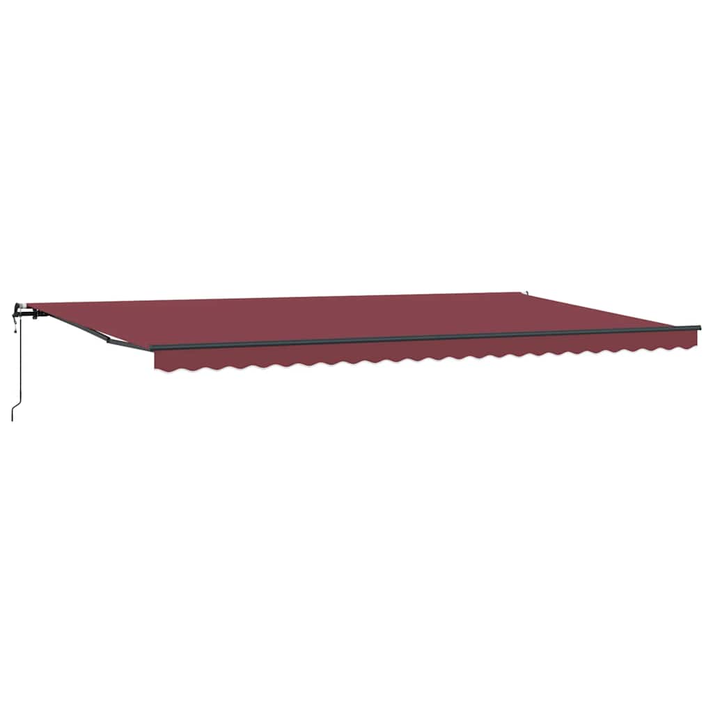 vidaXL Automatická zatahovací markýza burgundská 600 x 300 cm