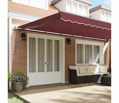 vidaXL Luifel automatisch uittrekbaar 600x300 cm bordeauxrood