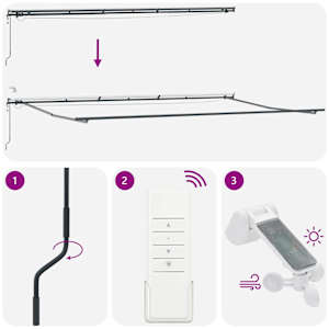 Automatická zatahovací markýza s LED burgundská 600 x 300 cm - obrázek 10