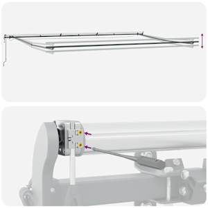 Automatická zatahovací markýza s LED burgundská 600 x 300 cm - obrázek 11