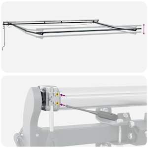 Automatická zatahovací markýza s LED světly hnědá 300 x 250 cm - obrázek 11