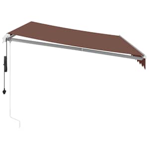 Automatická zatahovací markýza hnědá 350 x 250 cm - obrázek 4