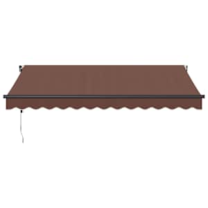 Automatická zatahovací markýza s LED světly hnědá 350 x 250 cm - obrázek 4
