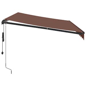 Automatická zatahovací markýza s LED světly hnědá 350 x 250 cm - obrázek 5