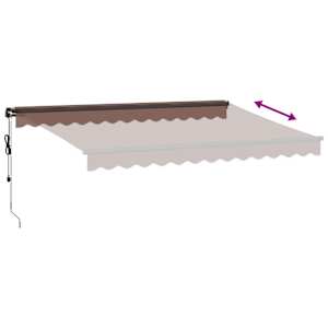 Automatická zatahovací markýza s LED světly hnědá 350 x 250 cm - obrázek 6