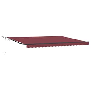 Automatická zatahovací markýza s LED světly hnědá 450 x 300 cm - obrázek 2