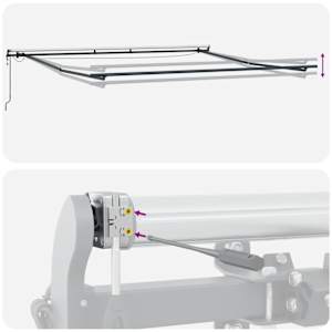 Automatická zatahovací markýza s LED světly hnědá 450 x 300 cm - obrázek 11