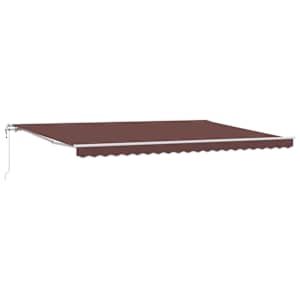 vidaXL automaatselt sisset&otilde;mmatav varikatus, pruun, 500x300 cm
