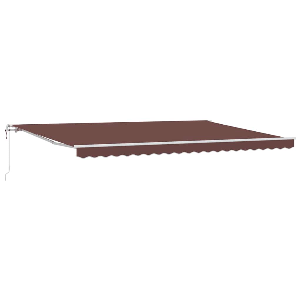 vidaXL Automatická zatahovací markýza hnědá 500 x 300 cm