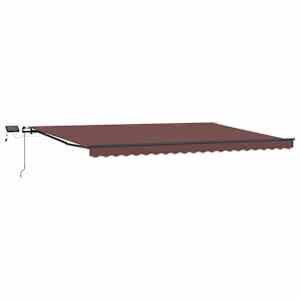 Ručně zatahovací markýza s LED světly hnědá 500 x 300 cm - obrázek 2