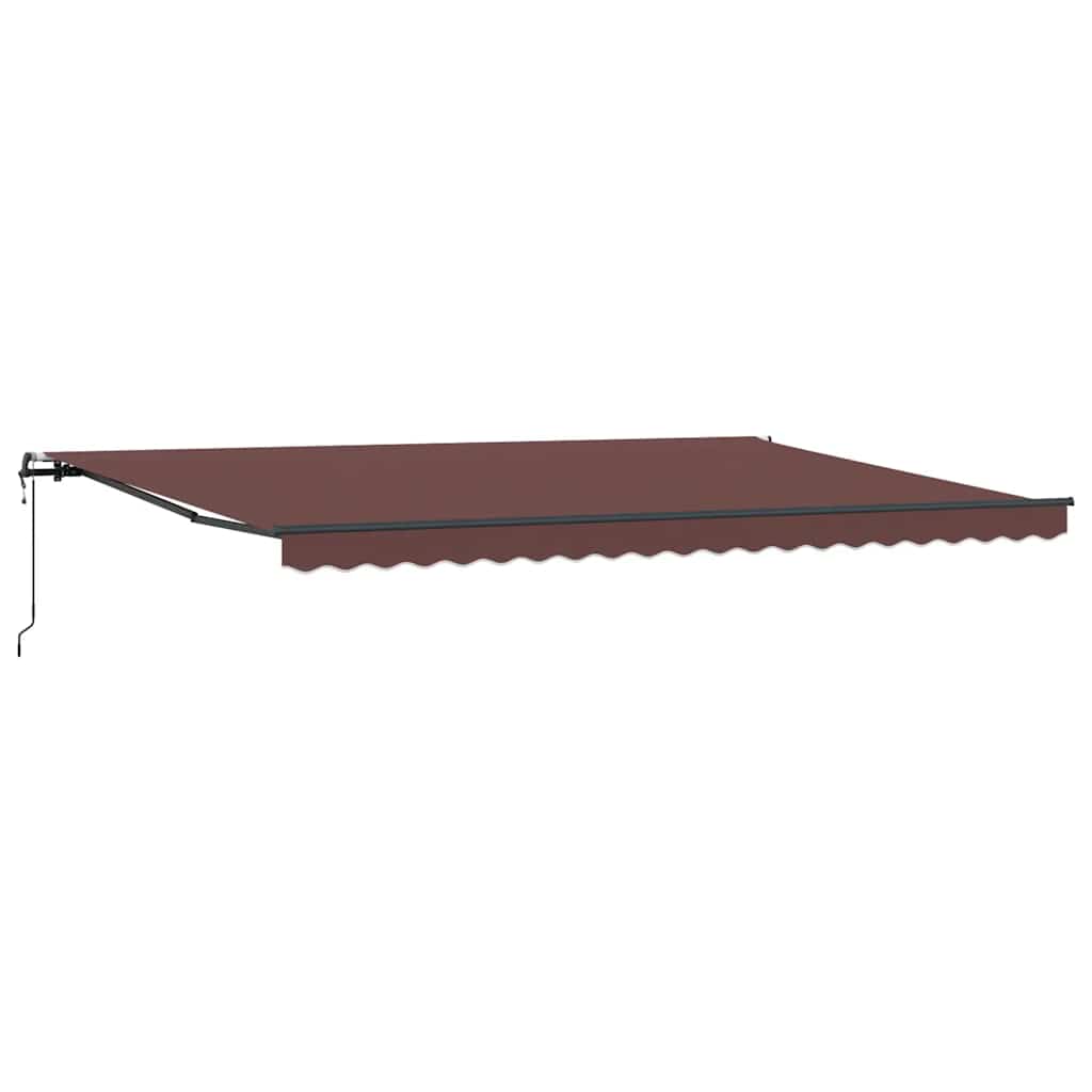 vidaXL Automatická zatahovací markýza hnědá 500 x 300 cm
