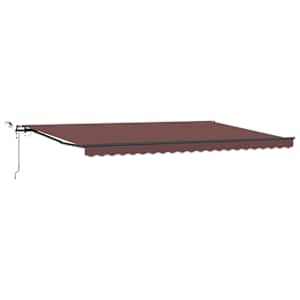 Automatická zatahovací markýza s LED světly hnědá 500 x 300 cm - obrázek 2