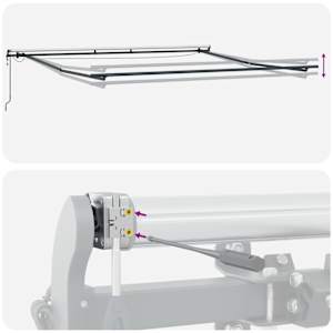 Automatická zatahovací markýza s LED světly hnědá 500 x 300 cm - obrázek 11