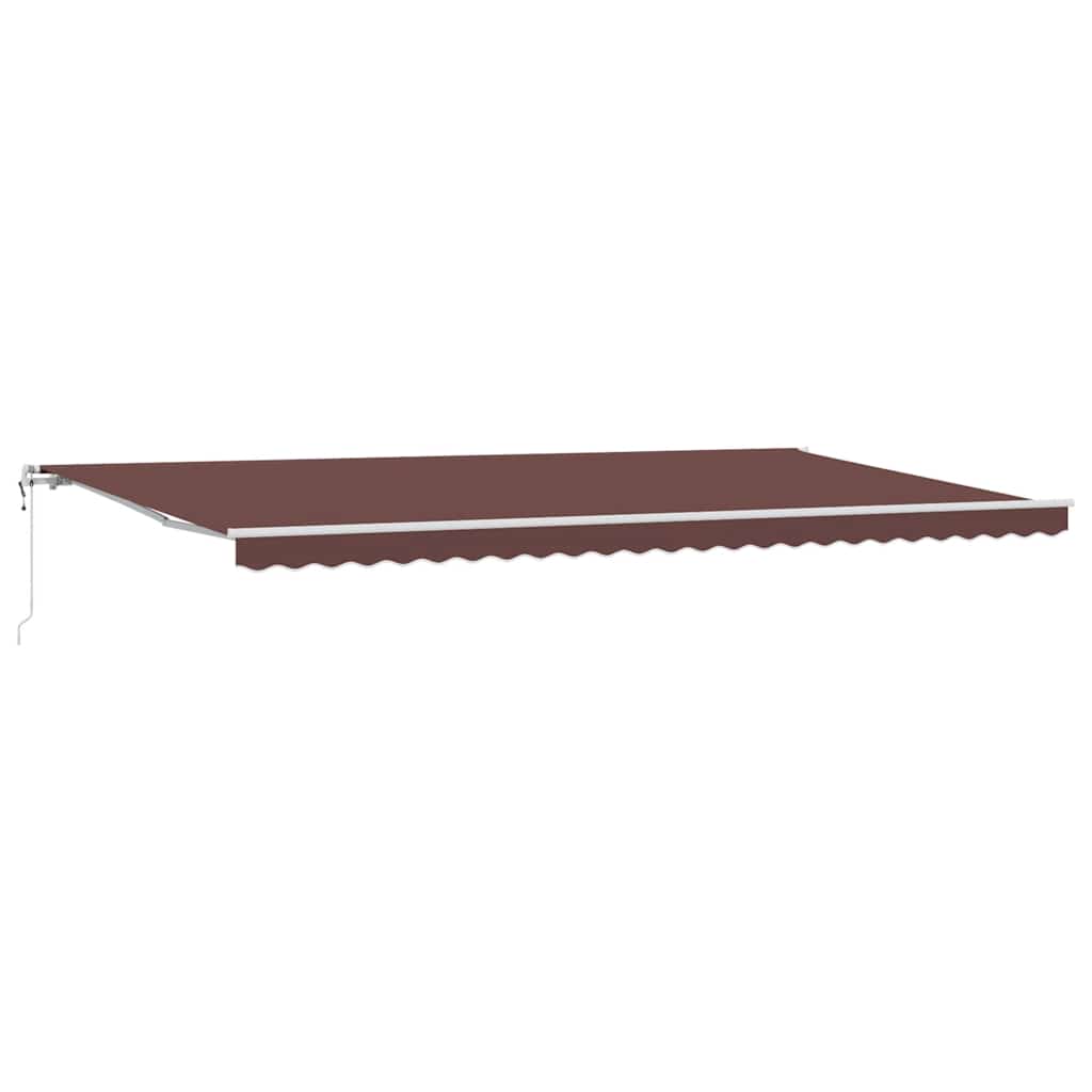 vidaXL Automatická zatahovací markýza hnědá 600 x 300 cm