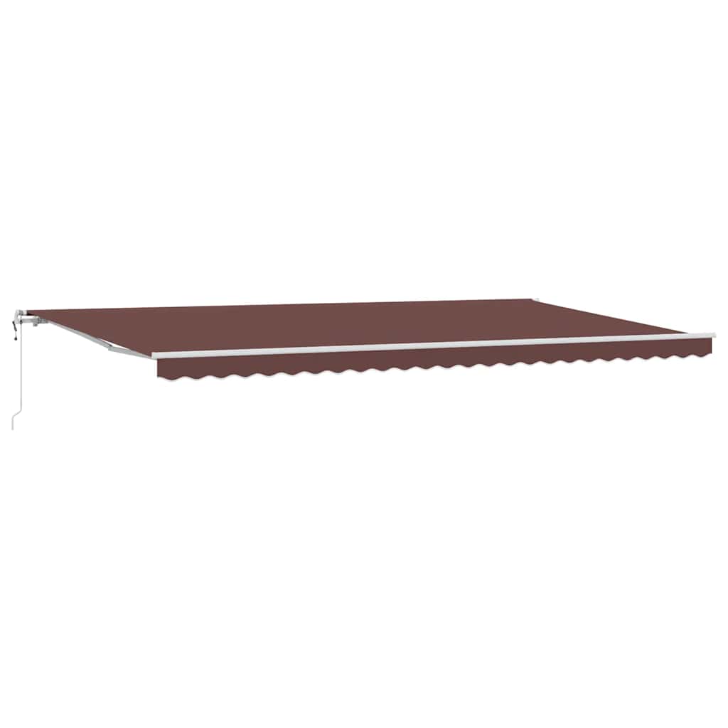 vidaXL Automatická zatahovací markýza hnědá 600 x 300 cm