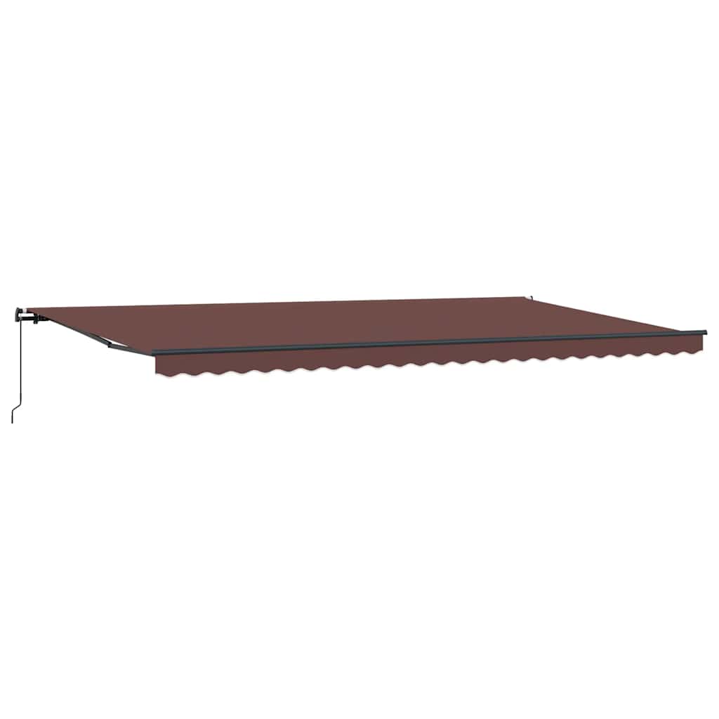 vidaXL Ručně zatahovací markýza hnědá 600 x 300 cm