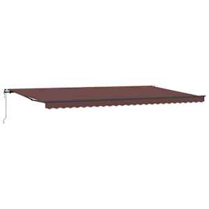 Automatická zatahovací markýza hnědá 600 x 300 cm - obrázek 2