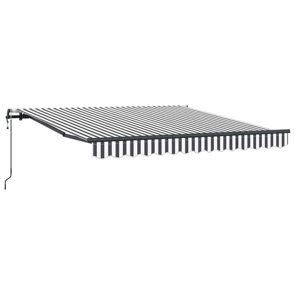 vidaXL Automatická zatahovací markýza antracitová a bílá 300 x 250 cm