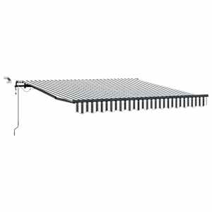Automatická zatahovací markýza s LED antracit a bílá 300x250 cm - obrázek 2