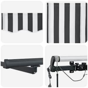 Automatická zatahovací markýza s LED antracit a bílá 300x250 cm - obrázek 12