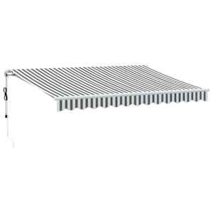 Automatická zatahovací markýza antracitová a bílá 350 x 250 cm - obrázek 2