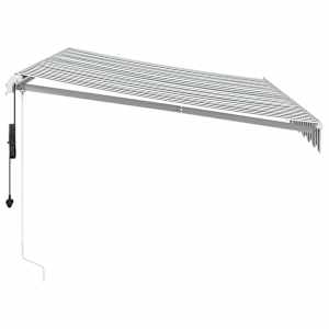 Automatická zatahovací markýza antracitová a bílá 350 x 250 cm - obrázek 4